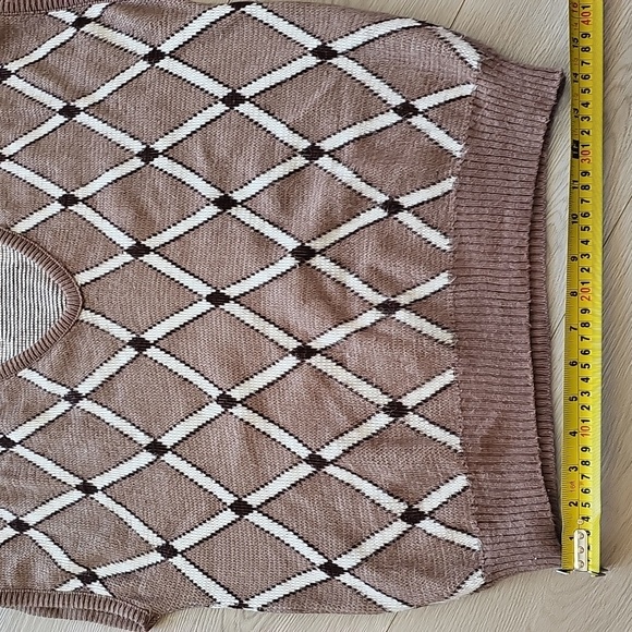 Champion Grandpacore Argyle Knit Sweater Vest, Large - Picture 7 of 10